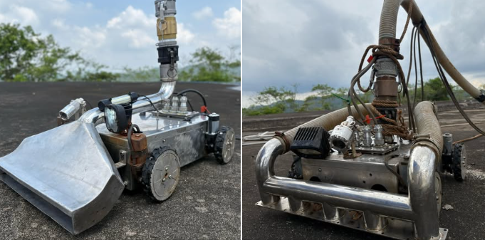 Hydraulic crawler tank inspection robots